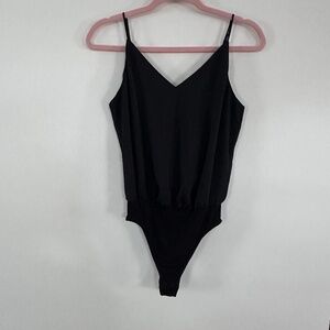 Express Downtown Cami Bodysuit - Black - XS